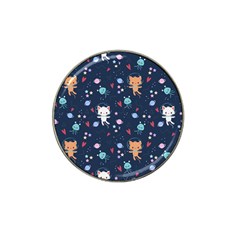 Cute Astronaut Cat With Star Galaxy Elements Seamless Pattern Hat Clip Ball Marker (4 Pack) by Grandong