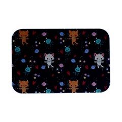 Cute Astronaut Cat With Star Galaxy Elements Seamless Pattern Open Lid Metal Box (silver)   by Grandong