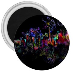 Grunge Paint Splatter Splash Ink 3  Magnets by Grandong