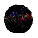 Grunge Paint Splatter Splash Ink Standard 15  Premium Flano Round Cushions Front