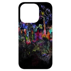 Grunge Paint Splatter Splash Ink Iphone 14 Pro Black Uv Print Case by Grandong