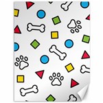 Dog Paw Seamless Pattern Footprint Bone Canvas 36  x 48  35.26 x46.15  Canvas - 1