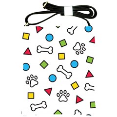 Dog Paw Seamless Pattern Footprint Bone Shoulder Sling Bag by Grandong