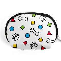 Dog Paw Seamless Pattern Footprint Bone Accessory Pouch (medium) by Grandong