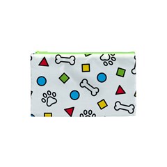 Dog Paw Seamless Pattern Footprint Bone Cosmetic Bag (xs) by Grandong