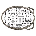 Pattern Hipster Abstract Form Geometric Line Variety Shapes Polkadots Fashion Style Seamless Belt Buckles Front