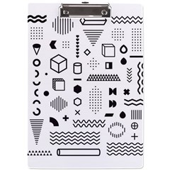 Pattern Hipster Abstract Form Geometric Line Variety Shapes Polkadots Fashion Style Seamless A4 Acrylic Clipboard by Grandong