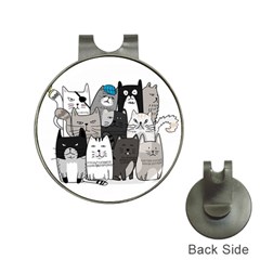 Cute Cat Hand Drawn Cartoon Style Hat Clips With Golf Markers by Grandong