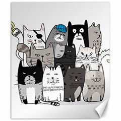 Cute Cat Hand Drawn Cartoon Style Canvas 20  X 24  by Grandong