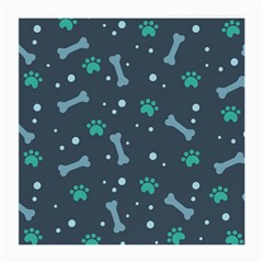 Bons Foot Prints Pattern Background Medium Glasses Cloth (2 Sides)