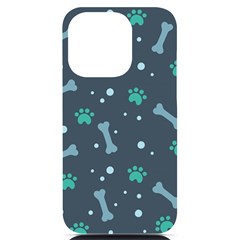 Bons Foot Prints Pattern Background Iphone 14 Pro Black Uv Print Case by Grandong