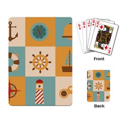 Nautical Elements Collection Playing Cards Single Design (rectangle) by Grandong