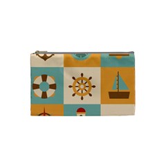 Nautical Elements Collection Cosmetic Bag (small) by Grandong