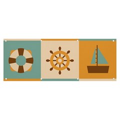 Nautical Elements Collection Banner And Sign 8  X 3  by Grandong