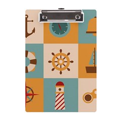 Nautical Elements Collection A5 Acrylic Clipboard by Grandong