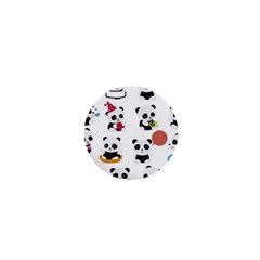 Playing Pandas Cartoons 1  Mini Buttons by Apen