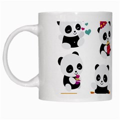 Playing Pandas Cartoons White Mug