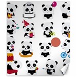 Playing Pandas Cartoons Canvas 8  x 10  8.15 x9.66  Canvas - 1