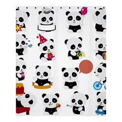 Playing Pandas Cartoons Shower Curtain 60  X 72  (medium)  by Apen