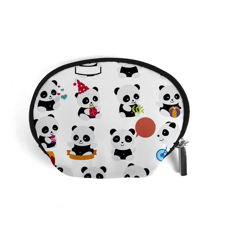 Playing Pandas Cartoons Accessory Pouch (Small)