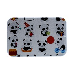 Playing Pandas Cartoons Open Lid Metal Box (silver)   by Apen