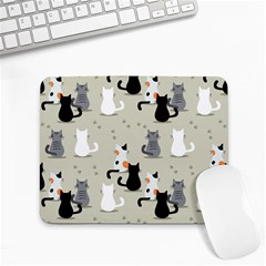 Cute Cat Seamless Pattern Small Mousepad by Apen