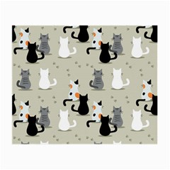 Cute Cat Seamless Pattern Small Glasses Cloth by Apen