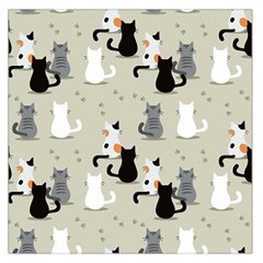 Cute Cat Seamless Pattern Square Satin Scarf (36  X 36 ) by Apen