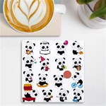 Playing Pandas Cartoons UV Print Square Tile Coaster  Front