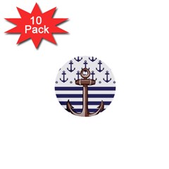 Anchor Background Design 1  Mini Buttons (10 Pack)  by Apen