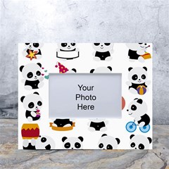 Playing Pandas Cartoons White Tabletop Photo Frame 4 x6 