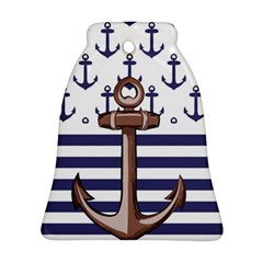 Anchor Background Design Bell Ornament (two Sides) by Apen