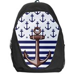 Anchor Background Design Backpack Bag Front