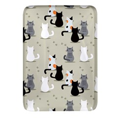 Cute Cat Seamless Pattern Rectangular Glass Fridge Magnet (4 Pack) by Apen