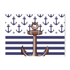 Anchor Background Design Crystal Sticker (a4) by Apen