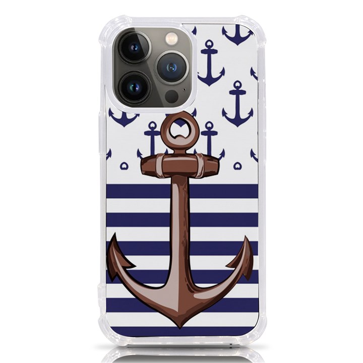 Anchor Background Design iPhone 13 Pro TPU UV Print Case