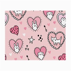 Cartoon Cute Valentines Day Doodle Heart Love Flower Seamless Pattern Vector Small Glasses Cloth by Apen