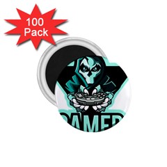 Gamer Illustration Gamer Video Game Logo 1 75  Magnets (100 Pack)  by Sarkoni