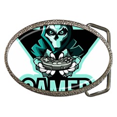 Gamer Illustration Gamer Video Game Logo Belt Buckles by Sarkoni