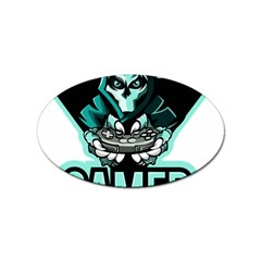 Gamer Illustration Gamer Video Game Logo Sticker (oval) by Sarkoni