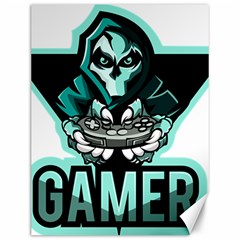 Gamer Illustration Gamer Video Game Logo Canvas 12  X 16  by Sarkoni