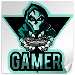 Gamer Illustration Gamer Video Game Logo Canvas 16  X 16  by Sarkoni