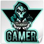 Gamer Illustration Gamer Video Game Logo Canvas 16  x 16  15.2 x15.41  Canvas - 1