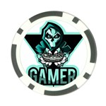 Gamer Illustration Gamer Video Game Logo Poker Chip Card Guard Front