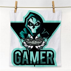 Gamer Illustration Gamer Video Game Logo Face Towel by Sarkoni