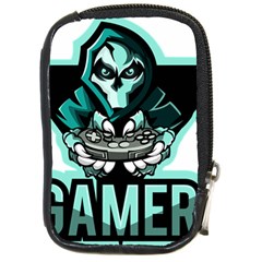 Gamer Illustration Gamer Video Game Logo Compact Camera Leather Case by Sarkoni