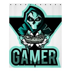 Gamer Illustration Gamer Video Game Logo Shower Curtain 60  X 72  (medium)  by Sarkoni