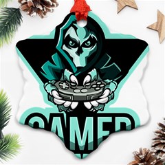 Gamer Illustration Gamer Video Game Logo Ornament (snowflake) by Sarkoni