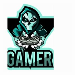 Gamer Illustration Gamer Video Game Logo Large Garden Flag (two Sides) by Sarkoni