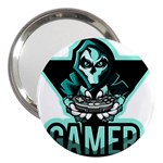 Gamer Illustration Gamer Video Game Logo 3  Handbag Mirrors Front